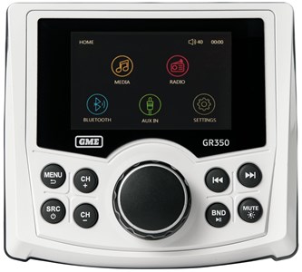 GME COMPACT MARINE STEREO WITH BLUETOOTH & IPX5 PROTECTION