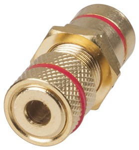 UNSPECIFIED MANUFACTURER GOLD BANANA SOCKET / BINDING POST FOR SPEAKER CABLE CONNECTIONS
