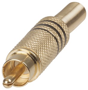 UNSPECIFIED MANUFACTURER GOLD PLATED RCA LINE PLUG - BLACK FOR QUALITY AUDIO