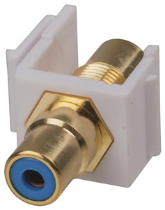 GENERIC/UNSPECIFIED MANUFACTURER GOLD PLATED RCA BLUE KEYSTONE INSERT FOR CLEAN CONNECTIONS