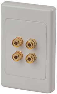 GENERIC COMPONENT BRAND LARGE WALLPLATE WITH GOLD SCREW TERMINALS FOR CLEAN CONNECTIONS
