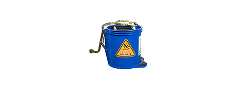 CLEANLINK HEAVY DUTY COLOUR CODED MOP BUCKET WITH WRINGER FOR GERALDTON