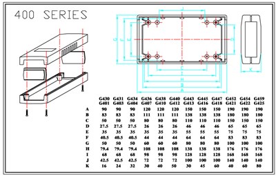 UNSPECIFIED MANUFACTURER LIGHT GREY ABS ENCLOSURE 90X50X32MM IP54 FOR ELECTRONICS