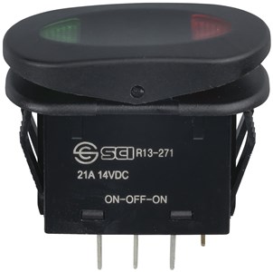 UNSPECIFIED MANUFACTURER IP65 ILLUMINATED MARINE & AUTO SWITCH - RED/GREEN INDICATOR