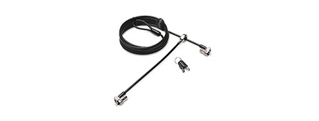 KENSINGTON TWIN LOCK HEAD SECURITY CABLE FOR THIN LAPTOPS