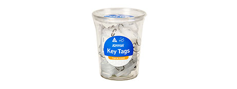 KEVRON ID5 CLEAR PLASTIC KEY TAGS FOR EASY ORGANISATION