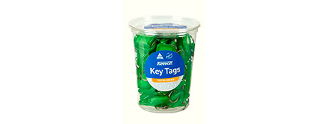 KEVRON GREEN ID5 KEYTAGS - DURABLE PLASTIC KEY IDENTIFIERS