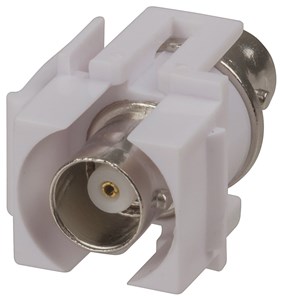 KEYSTONE BNC INSERT SOCKET - WHITE FOR AV & DATA