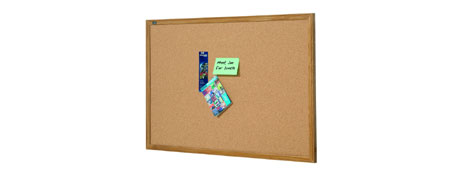 QUARTET OAK FRAME CORK BOARD 1800X1200MM FOR OFFICE DISPLAY