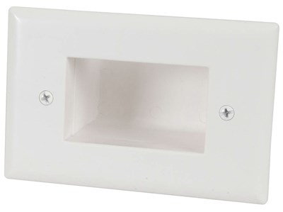 GENERIC/UNSPECIFIED MANUFACTURER LARGE RECESSED CABLE ENTRY WALL PLATE FOR CLEAN AV/DATA RUNS