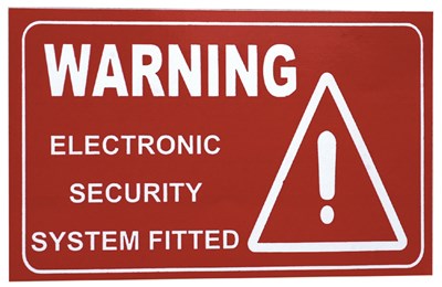 UNSPECIFIED MANUFACTURER LARGE DETERRENT STICKER FOR SECURITY - TRUCKS, HOMES & OFFICES