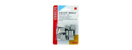 NALCLIP LARGE STEEL REFILLS FOR SECURE DOCUMENT FASTENING
