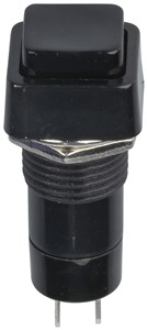 SPST LATCHING PUSHBUTTON SWITCH - BLACK ACTUATOR