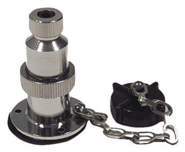 GENERIC ELECTRICAL DURABLE LOCKING 2 PIN PLUG & SOCKET - CHROME PLATED BRASS PINS