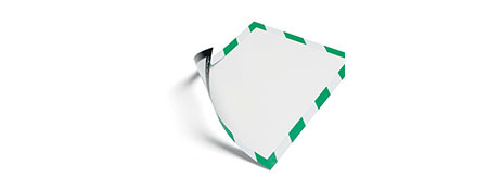 DURAFRAME MAGNETIC A4 INFOFRAME - GREEN/WHITE SAFETY SIGN HOLDER