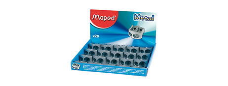 MAPED METAL 2-HOLE PENCIL SHARPENER - RELIABLE & DURABLE