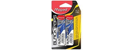 MAPED BLACK PENCILS LEADS PACK OF 12 - RELIABLE WRITING