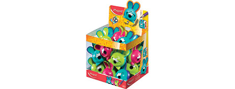 MAPED SINGLE HOLE PENCIL SHARPENER WITH CANISTER - ASSORTED COLOURS