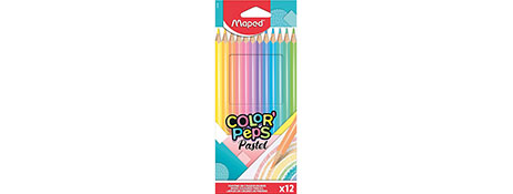 MAPED PASTEL COLOURING PENCILS - TRIANGULAR GRIP FOR ART
