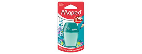 MAPED SHAKER PENCIL SHARPENER WITH CANISTER - ASSORTED COLOURS