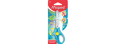 MAPED STAINLESS STEEL SCISSORS - ASSORTED COLOURS, 13CM