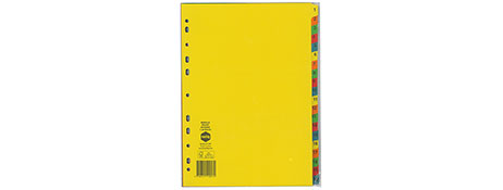 MARBIG A4 BRIGHTS INDEX DIVIDERS FOR EASY FILING