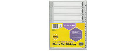 MARBIG A4 BLACK/WHITE INDEX DIVIDERS FOR EASY FILING