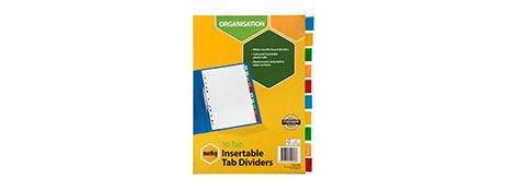 MARBIG A4 MANILLA INDEX DIVIDERS FOR EASY FILING & ORGANISATION