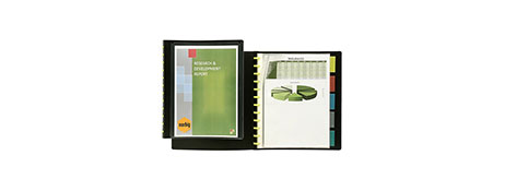 MARBIG A4 BLACK REFILLABLE DISPLAY BOOK WITH KWIK ZIP