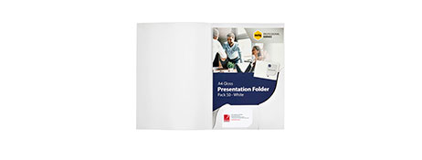 MARBIG A4 WHITE GLOSS PRESENTATION FOLDER (30 SHEETS)