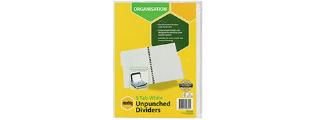 MARBIG A4 WHITE MANILLA INDEX DIVIDERS FOR EASY FILING