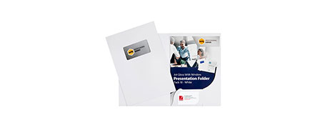 MARBIG A4 WHITE PRESENTATION FOLDER FOR 30 SHEETS