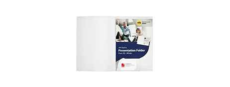 MARBIG A4 WHITE PRESENTATION FOLDER FOR 30 SHEETS