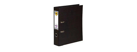 MARBIG EARTH FRIENDLY BLACK LEVER ARCH FILE - FOOLSCAP