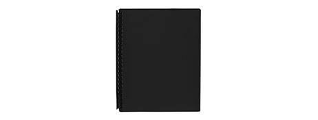MARBIG BLACK REFILLABLE DISPLAY BOOK - 40 POCKETS