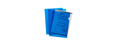 MARBIG BLUE A4 LETTER FILE WITH TOP & SIDE OPENING