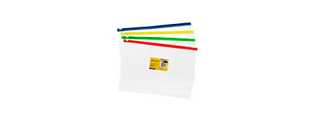 MARBIG CLEAR DOCUMENT CASES - ASSORTED COLOURS, SECURE STORAGE