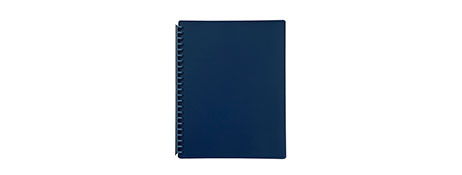 MARBIG DARK BLUE REFILLABLE A4 DISPLAY BOOK - 20 POCKETS