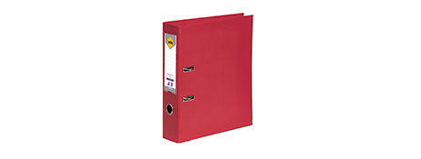 MARBIG EARTH FRIENDLY DEEP RED LEVER ARCH FILE - FOOLSCAP