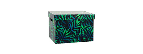 MARBIG MIDNIGHT PALM ARCHIVE BOX FOR FOOLSCAP STORAGE