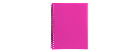 MARBIG PINK REFILLABLE A4 DISPLAY BOOK WITH 20 POCKETS