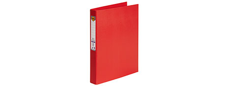 MARBIG EARTH FRIENDLY A4 RED PE RING BINDER - 200 SHEET