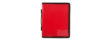 MARBIG RED ZIPPER BINDER FOR PORTABLE A4 FILING