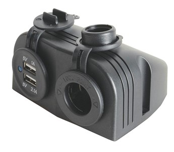 GENERIC MARINE/AUTO ACCESSORY MARINE GRADE LIGHTER SOCKET & DUAL USB CHARGER FOR BOATS