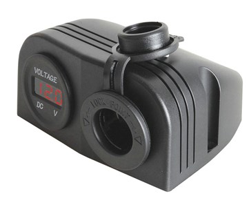 UNSPECIFIED MANUFACTURER MARINE GRADE LIGHTER SOCKET & LED VOLTMETER MODULE