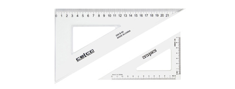 GENERIC/UNSPECIFIED MANUFACTURER DURABLE METRIC SET SQUARE SET 45° & 60° FOR DRAWING & DRAFTING