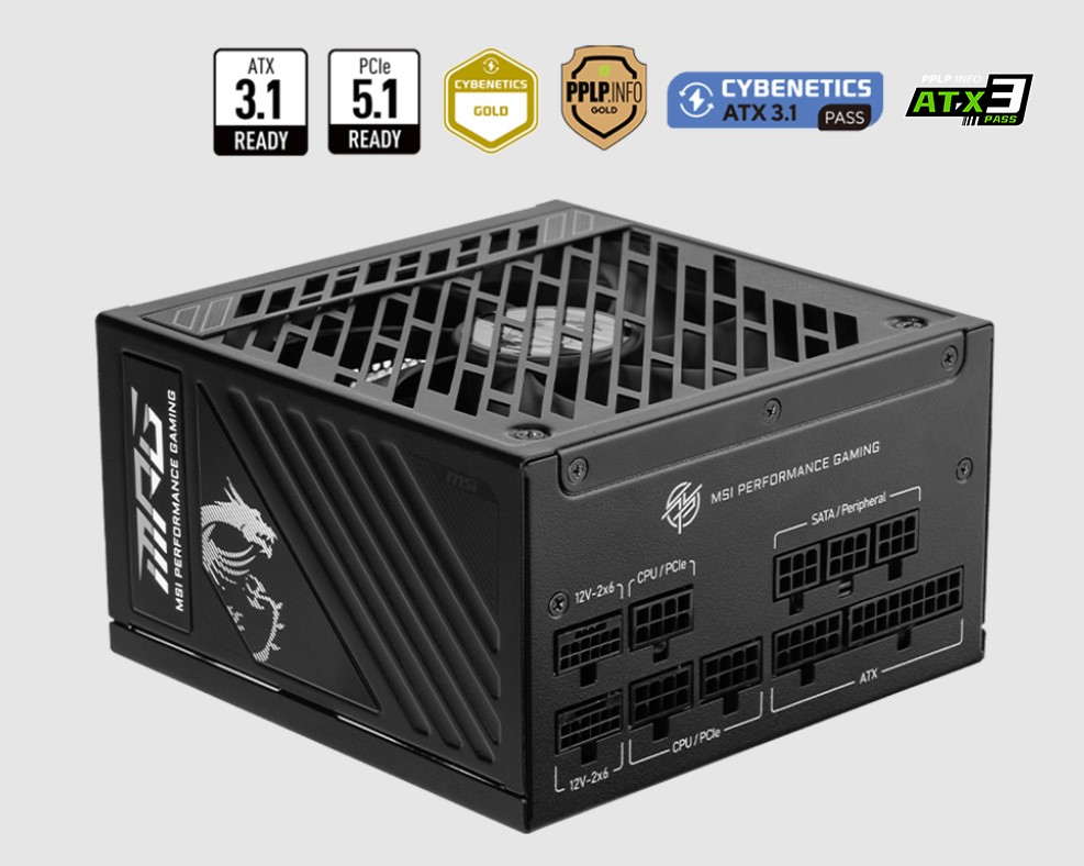 MSI MPG A1250G PCIE5 1250W ATX 3.0 PSU