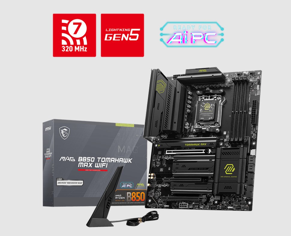 MSI B850 TOMAHAWK MAX WIFI MOTHERBOARD FOR NEXT-GEN BUILDS