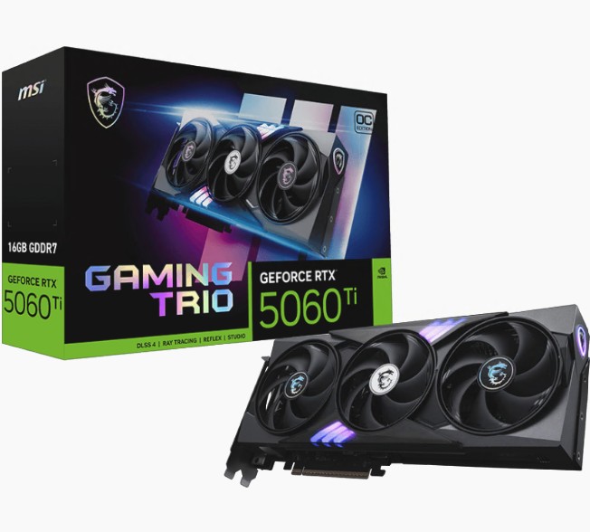 MSI RTX 5060 TI 16G GAMING TRIO OC GRAPHICS CARD