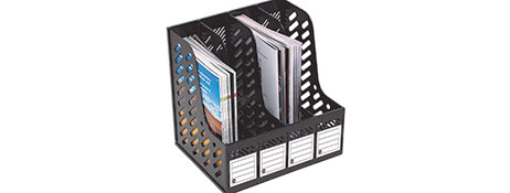 UNSPECIFIED MANUFACTURER MULTI-COMPARTMENT POLYSTYRENE MAGAZINE FILE STORAGE